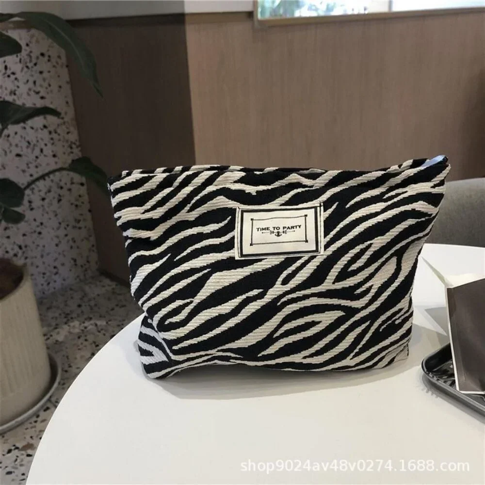 Floral black make up bag